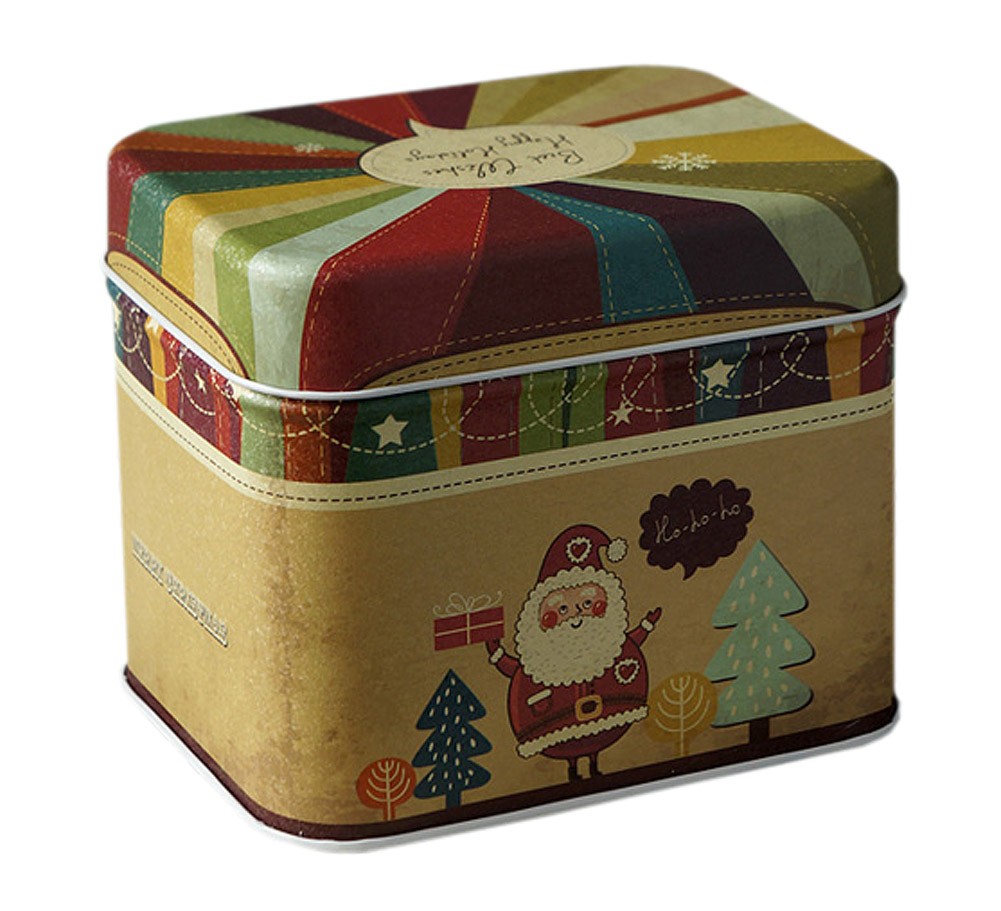 [Colorful Christmas] Practical Storage Tins Caddy Tea/Coffee/Sugar Canisters