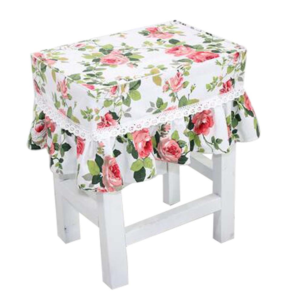 Cotton Canvas Square Stool Cover Makeup Stool Sets Bar Stool Sets Pink