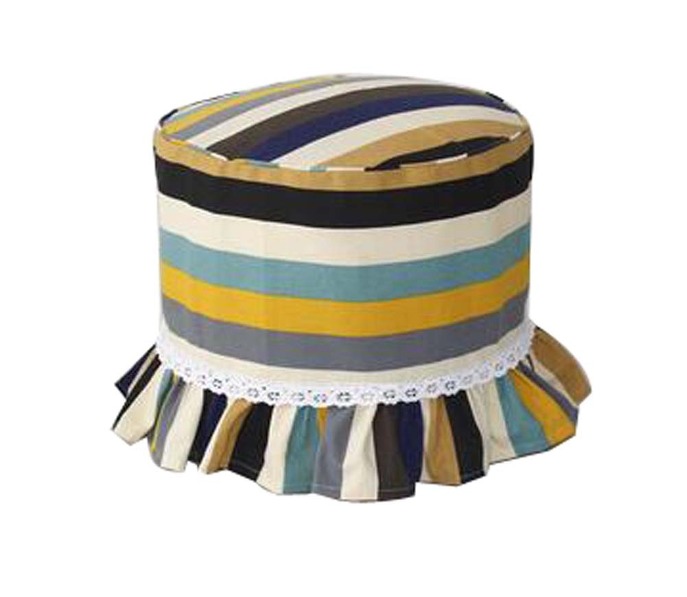 Europe Style Makeup Stool Stool Sets Cotton Canvas Stool Cover Stripe
