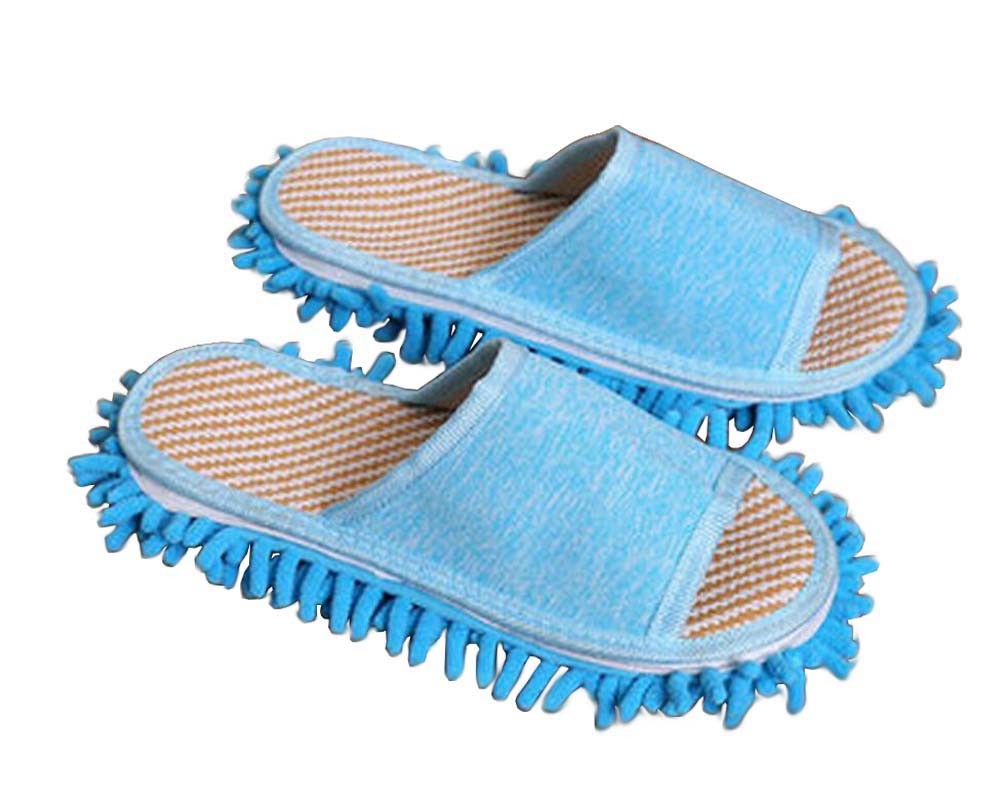 [Blue] Creative Washable Mop Slippers Floor Cleaning Slippers