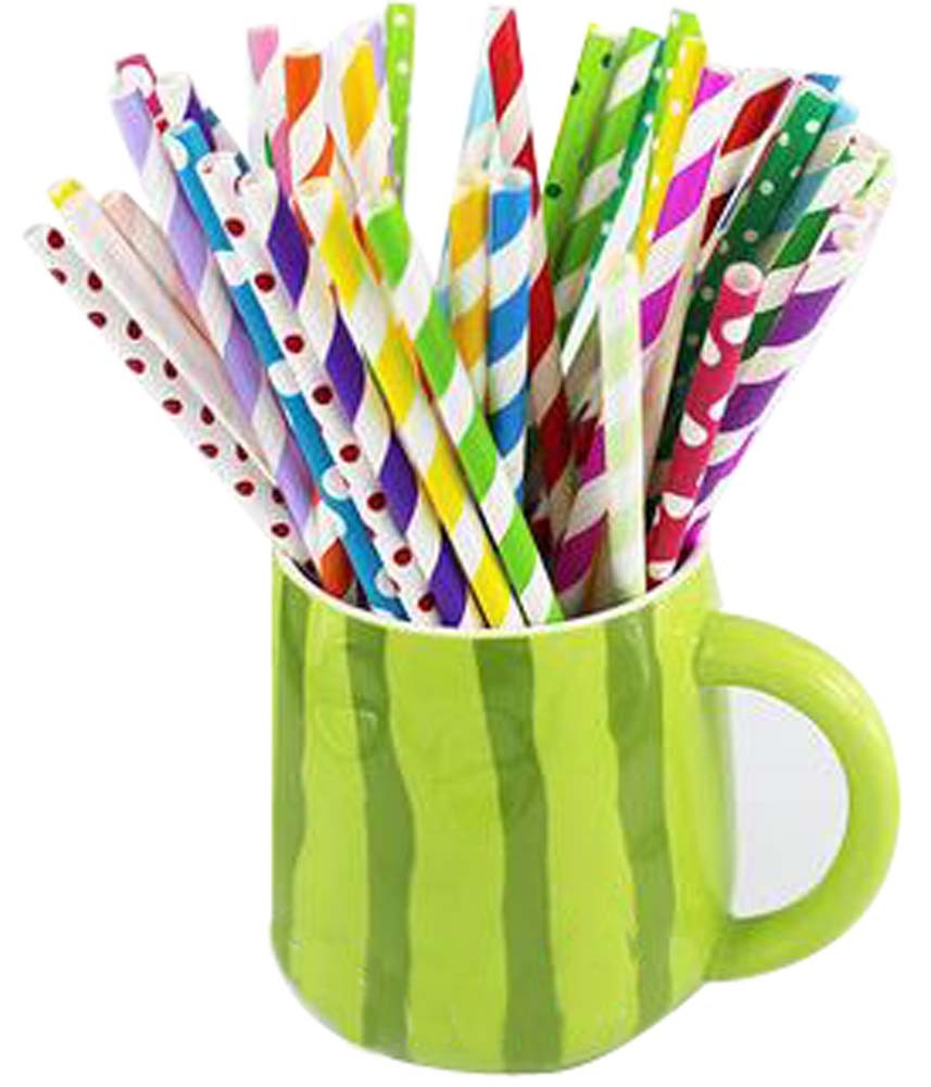 Set Of 50 Bar Supplies Modeling Straw Disposable Paper Straws
