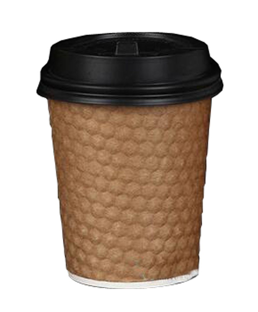 [Diamond] Set of 50 Disposable Coffee Cups Paper Cups With Lids Hot Drink Cup