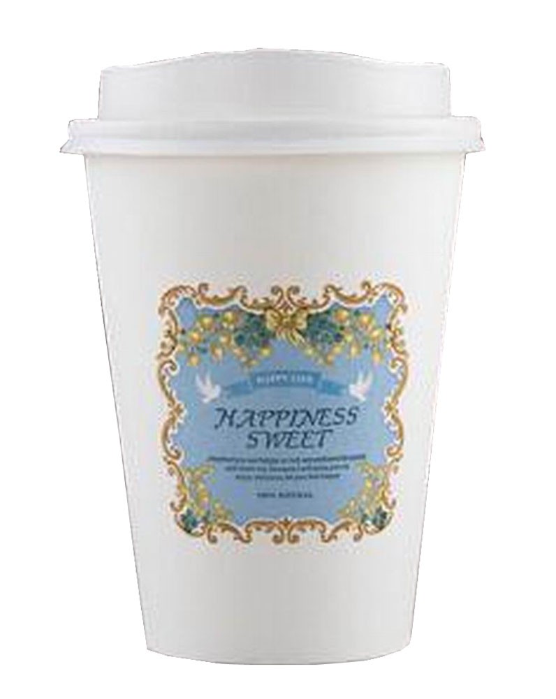 [Sweet] Set of 50 Disposable Coffee Cups Paper Cups With Lids Hot Drink Cup
