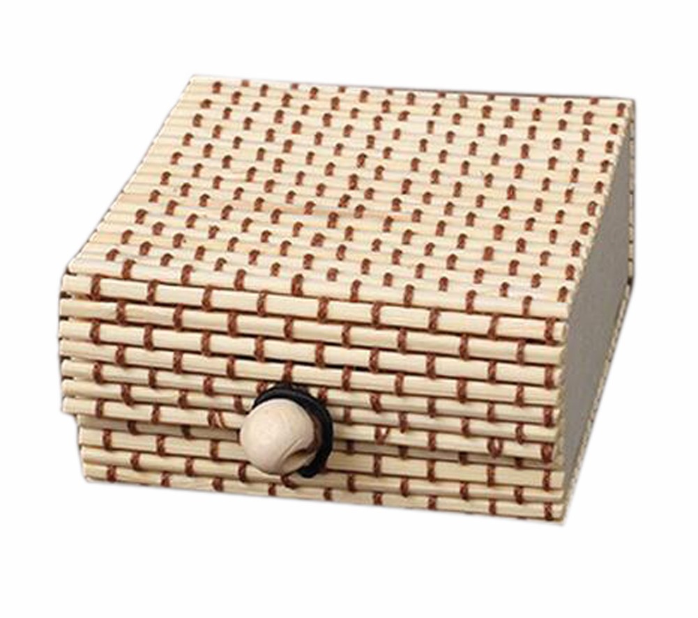 Set of 4 Vintage Novelty Box Jewelry Soapbox Storage Box Square Beige