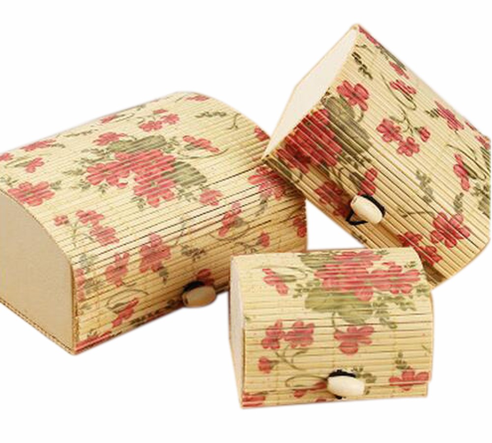 Set of 3 Vintage Novelty Box Jewelry Soapbox Storage Box Flower