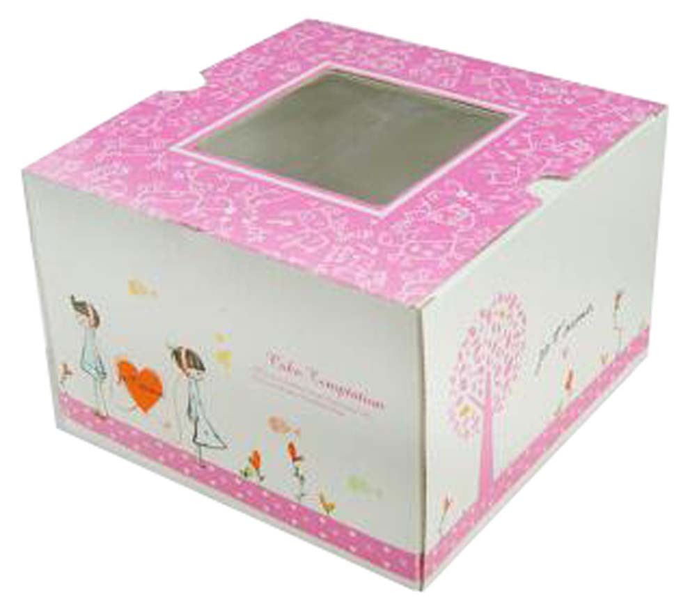Set Of 2 Lovely Square Cake Boxes Birthday Cake Boxes Paper Box Pink