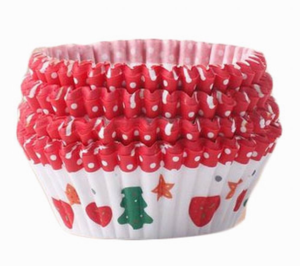 [Reindeer]Heat-Resistant Baking Cups Round Cupcake Cups Muffin Cups, 200Pcs