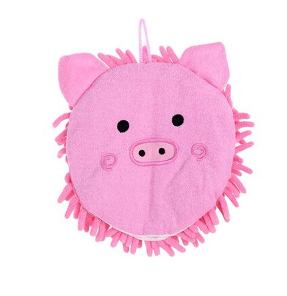 Cute Cartoon Dish Towels Glove Cloth Cleaning Cloth Scouring Pad-Pig