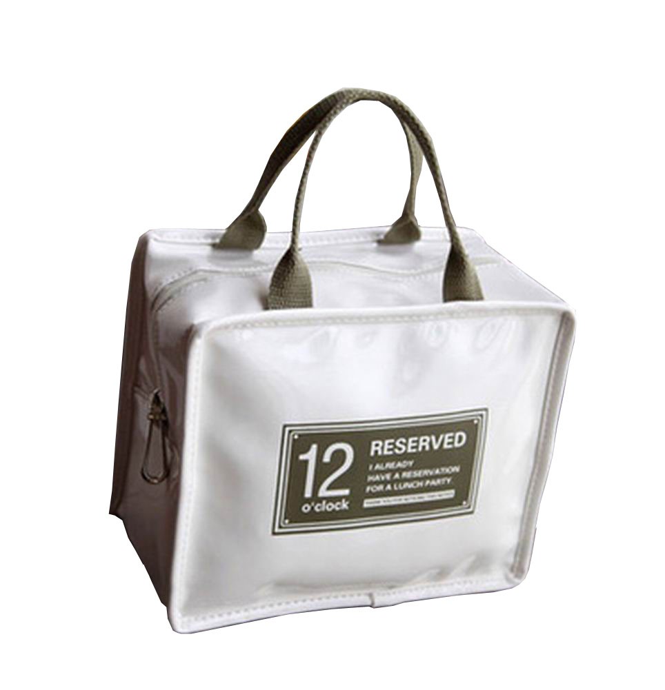 Fashionable Waterproof Picnic Bag Insulated Cooler Bag Lunch/Bento Bag White