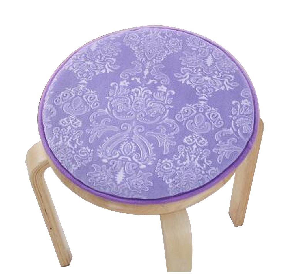 [Purple] Velvet Round Stool Cover Stool Cushion Bar Stool Mat Seat Pad