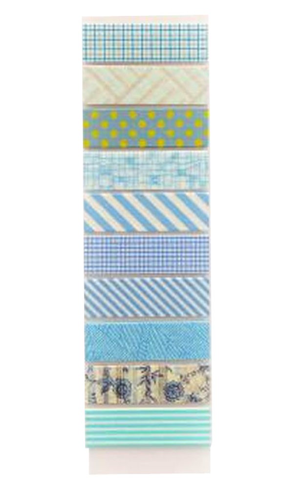 Set of 2 Creative Washi Masking Tapes Decorative Washi Tapes DIY Tapes Blue