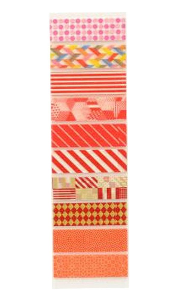 Set of 2 Creative Washi Masking Tapes Decorative Washi Tapes DIY Tapes Red