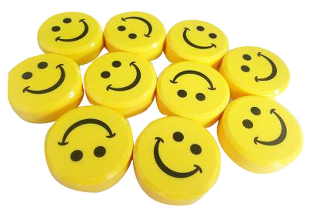 10 Magnets Smiley Magnet Teaching Magnetic Stickers Random Color