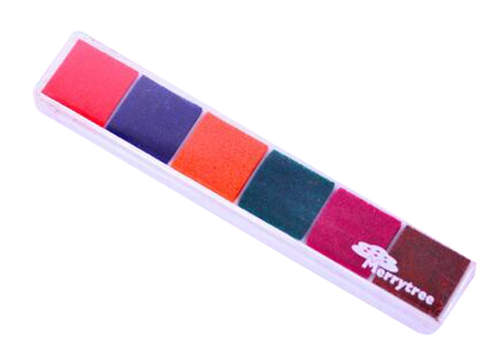 Set of 2 Stamp Pad Fingerprint Ink Pad Ink Stampers Inkpad Ink Stamp Multicolor