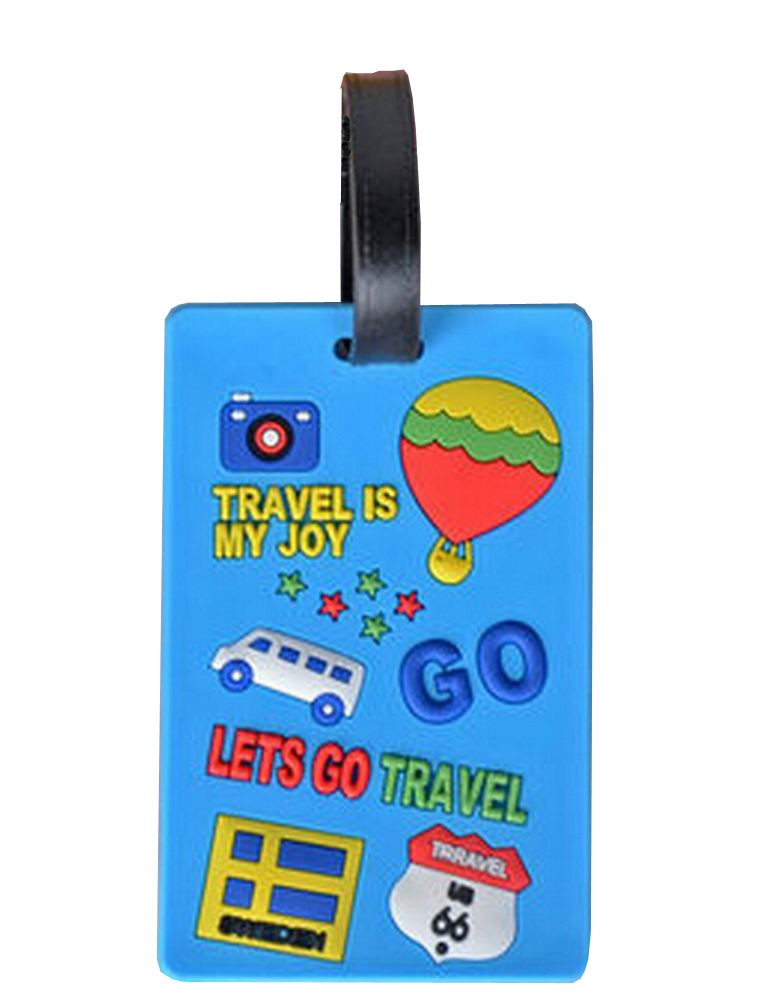 Set of 2 Travel Accessories Cute Travel Square-shape Luggage Tags BLUE Tags