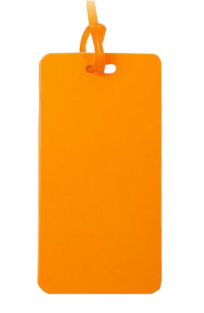 Set of 3 Travel Accessories Travelling Luggage Tags/ID Holder, Pure Orange Tags