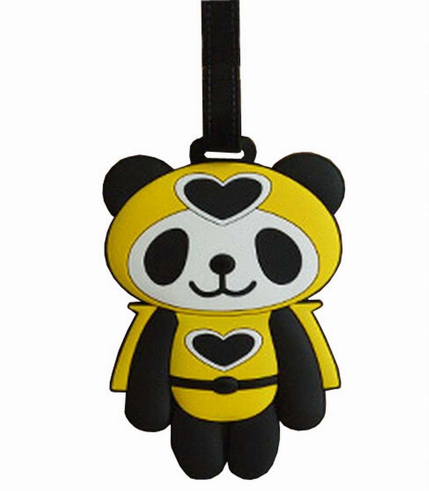 Cute Cartoon Panda Travel Accessories Travelling Luggage Tag/ID Holder YELLOW