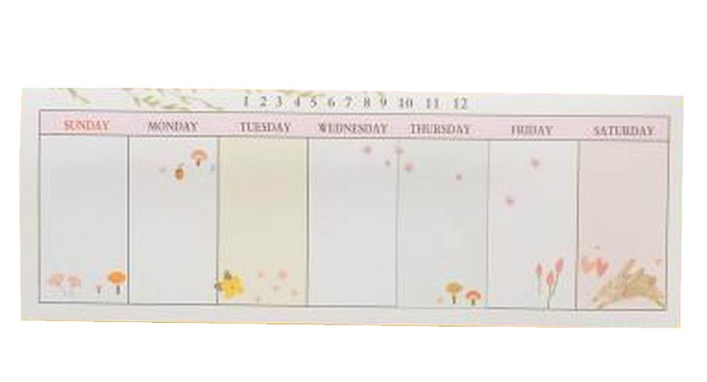 Set of 4 Lovely Schedule Book Weekly Planner Plan Notepads