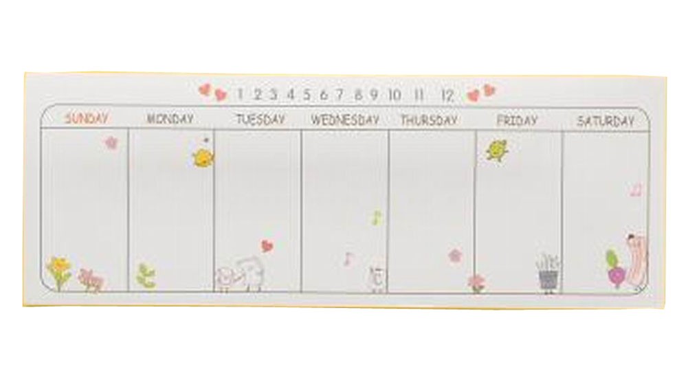 Set of 4 Lovely Schedule Book Weekly Planner Plan Notepads Flower