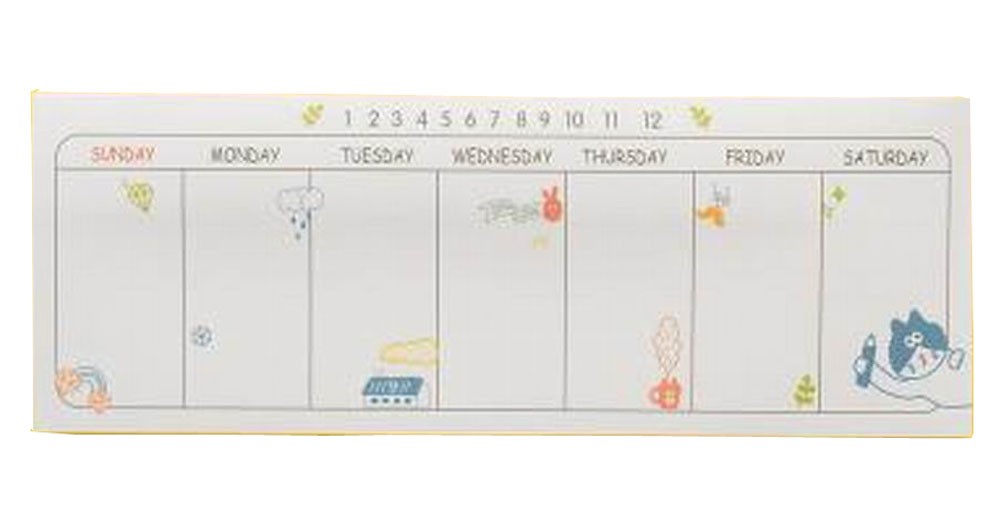 Set of 4 Lovely Schedule Book Cute Weekly Planner Plan Notepads Cat