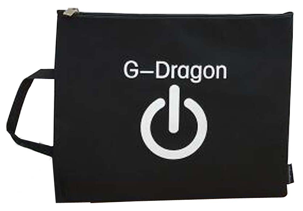 Korean Version Of The Simple A4 Paper Bags Zipper Portfolio Black