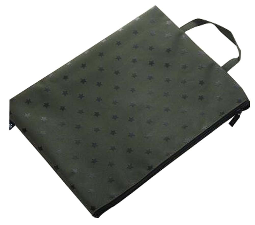 Office Paper Bags Anti-bag A4 Zipper Bag Waterproof Paper Bags ArmyGreen