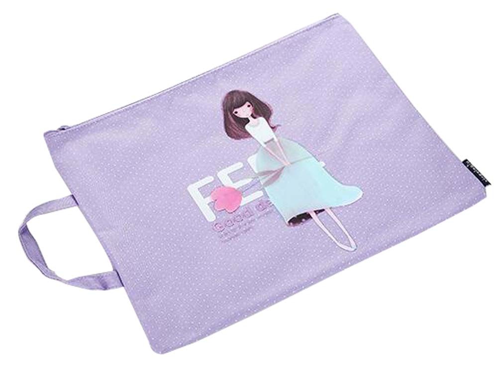 Zipper Bag A4 Information Kits Paper Bags Kits A4 Paper Bags Purple