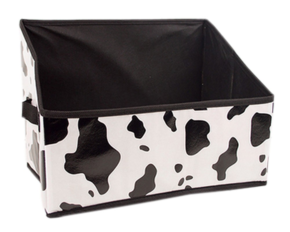 Multipurpose Folding Storage Box for Office/Desk Organiser/Bookend, Milk