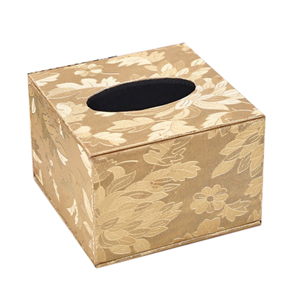 Continental Leather Tissue Box Square Wood Tissue Box