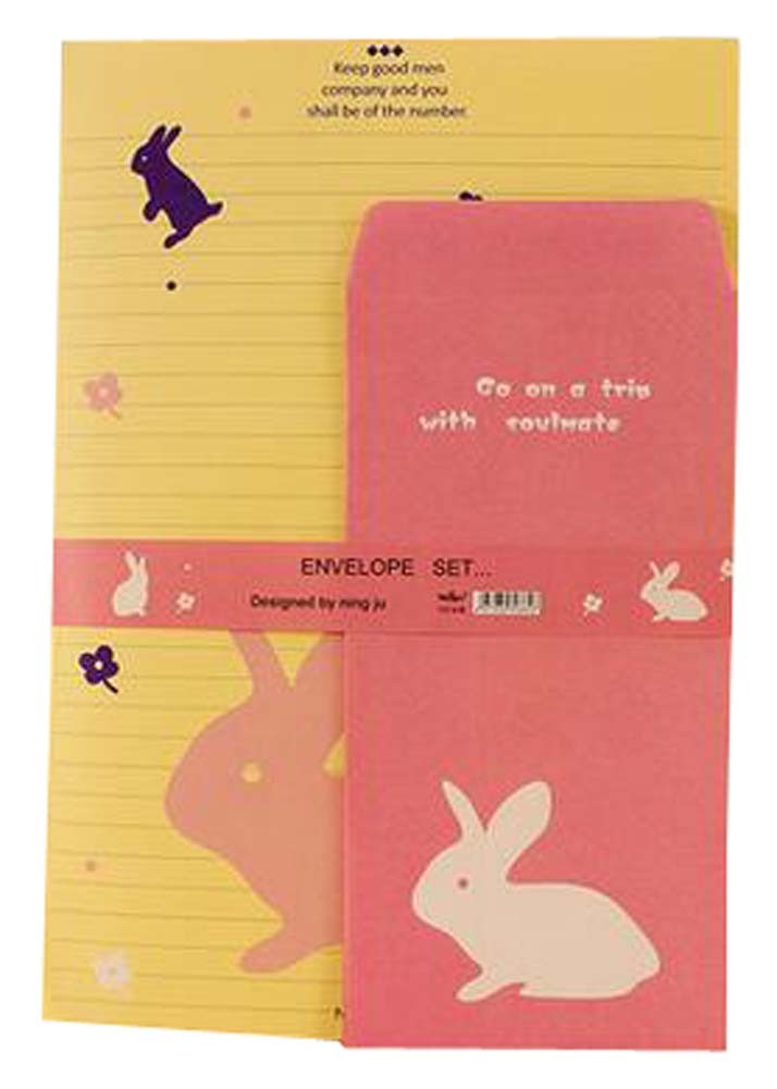 Set Of 3 Fresh Letterheads Envelopes Suit Letter Letterhead Paper Rabbit