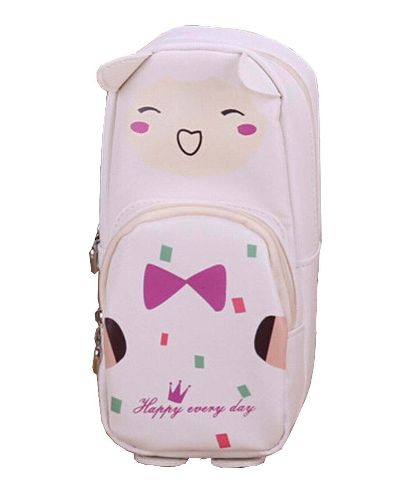 [White] Lovely Sheep Pencil Holder Pen Pouch Stationery Bag