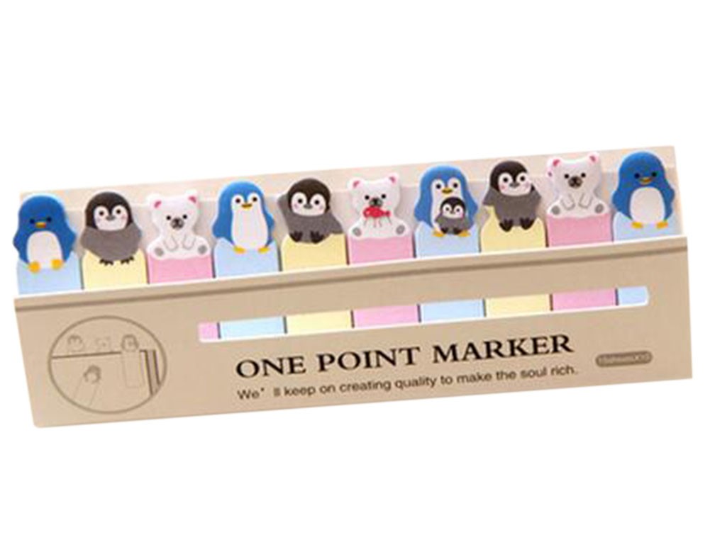 [Cute Penguin] 10PCS Mini Sticker Memo Index Tab Sticky Note 150 Pages