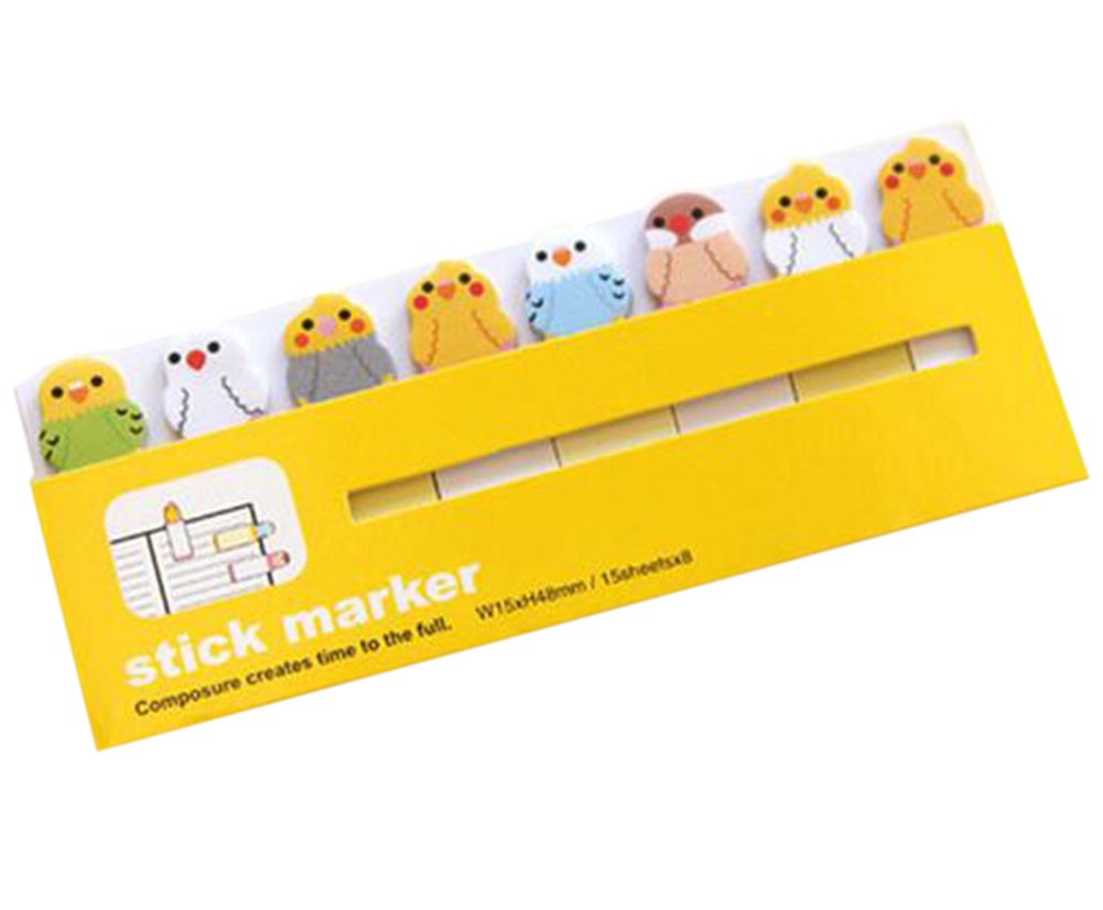 [Parrot] 120 Pages Mini Bookmark Marker 10PCS Office Memo Index Tab