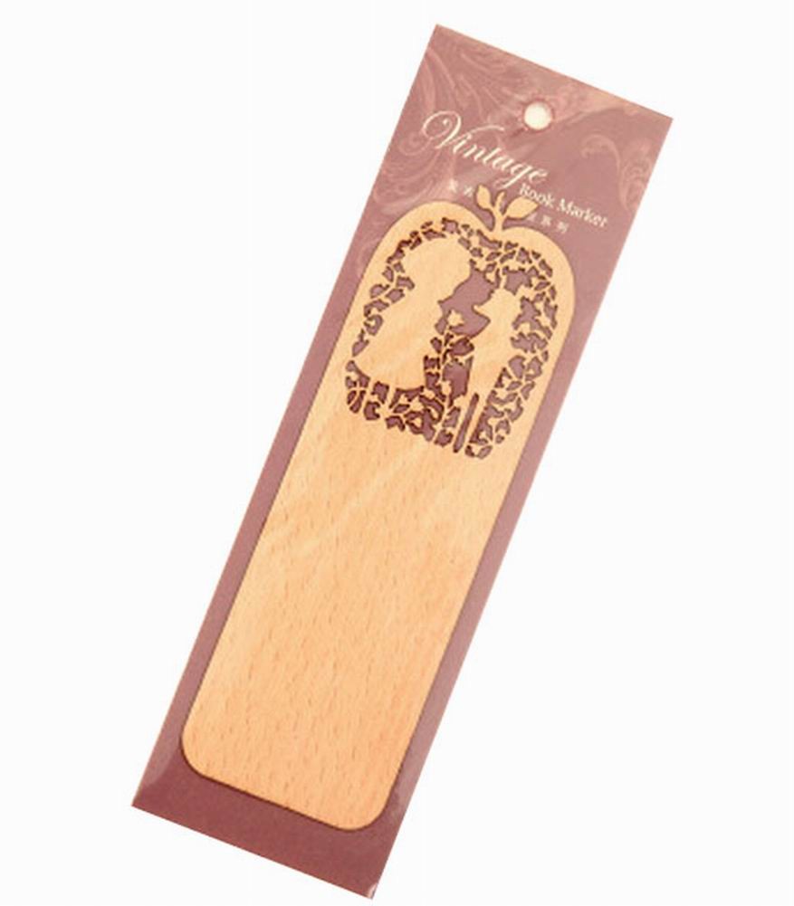 Set of 5, Retro Wood Bookmarks Hollow Bookmarks Ultrathin Bookmarks??Little Girl??