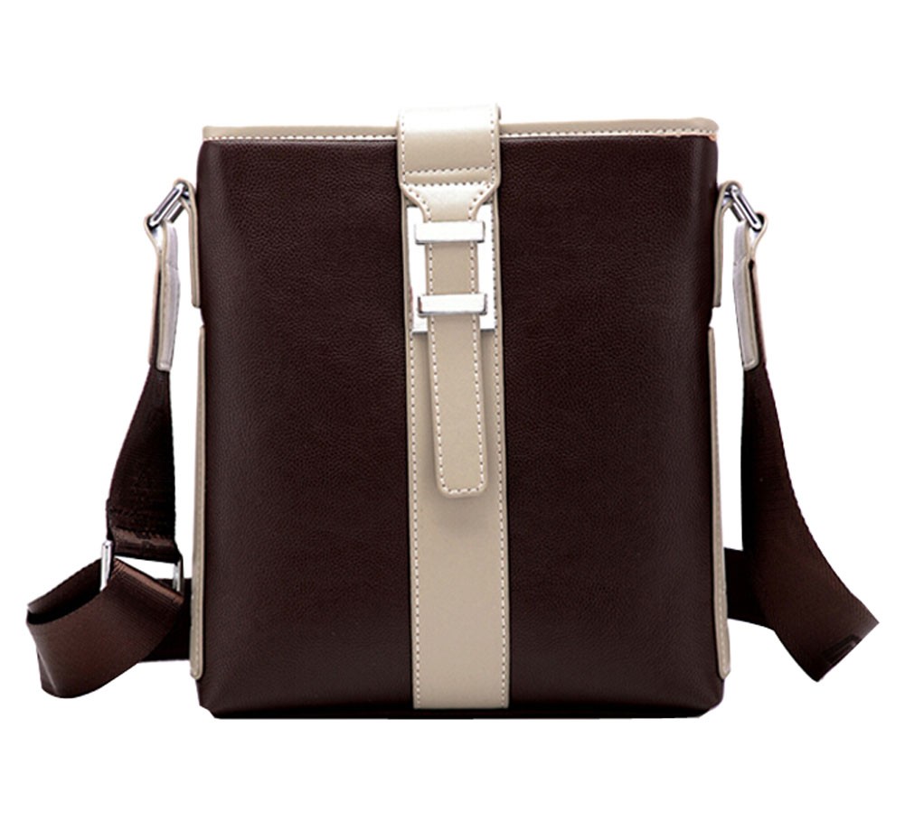 Special Design Leather Briefcase Shoulder Messenger Bag, Retro BROWN