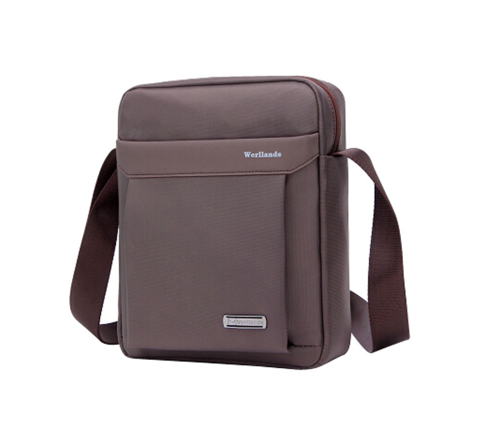 Men's Waterproof Nylon Business Briefcase Durable Messenger Shoulder Bag COFFEE