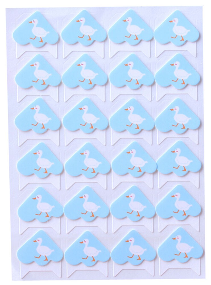 5 Sheets Children's Diy Diary Stickers Cotton Photo Corners Duck