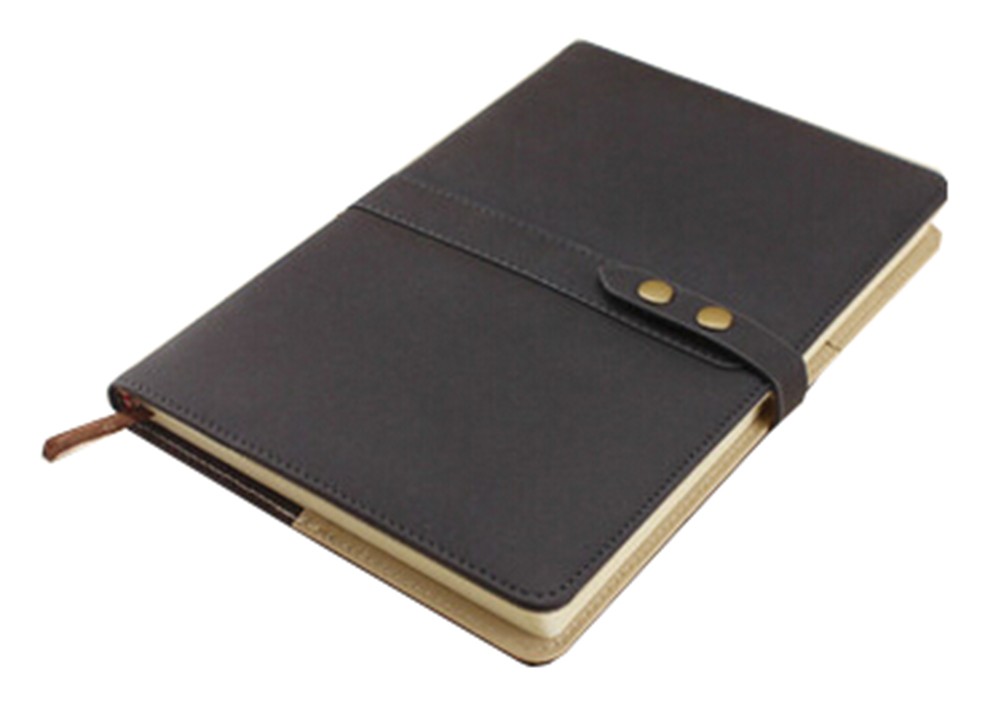 Simple Classic Notepad Hard Cover Notebook Business Office Stationery BLACK
