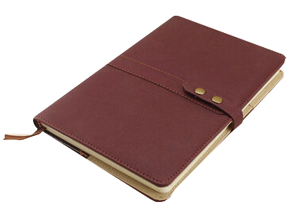 Simple Classic Notepad Hard Cover Notebook Business Office Stationery RED BROWN