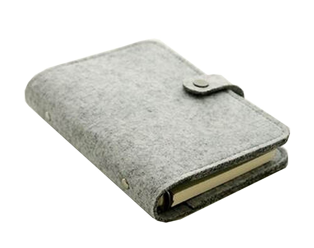 Felt Detachable Notebook Portable Notebook Creative Notebook [Light Gray]