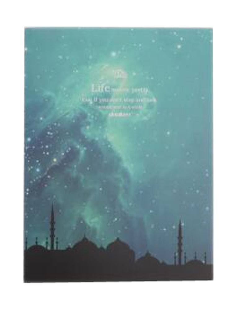 Psychedelic Star Notebook Creative Business Notebook Diary Green