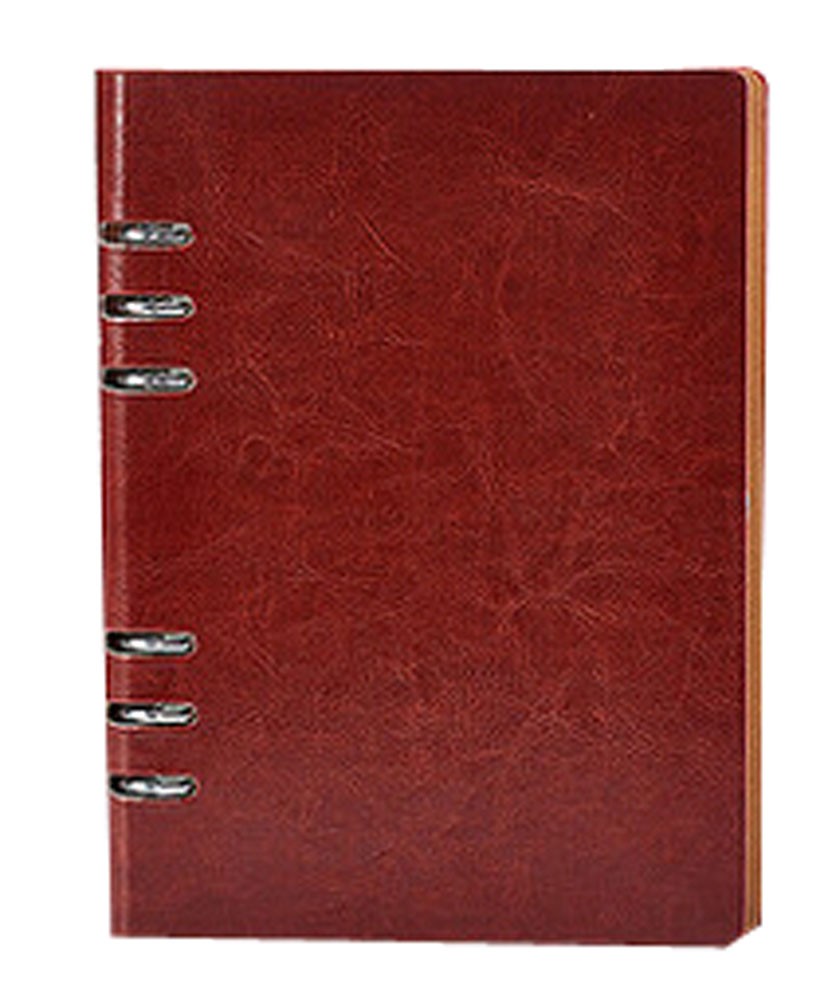 A5 Loose-Leaf Notebook Folder Diary Hand Books Business Notebook Wine Red