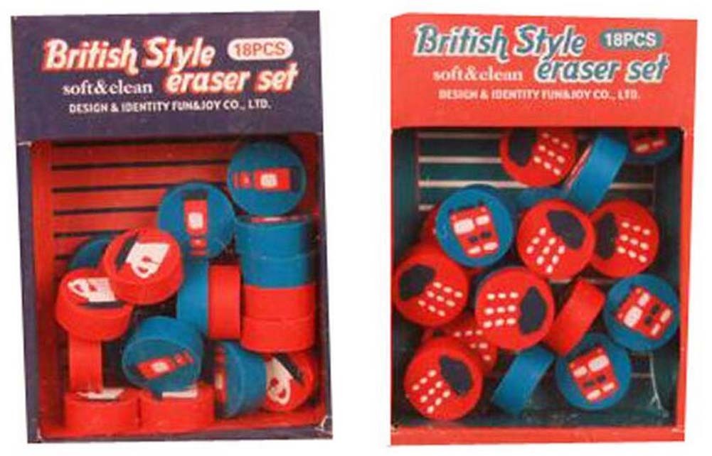Set Of 2 Eraser Impression Of England Cartoon Animals Eraser Random Color