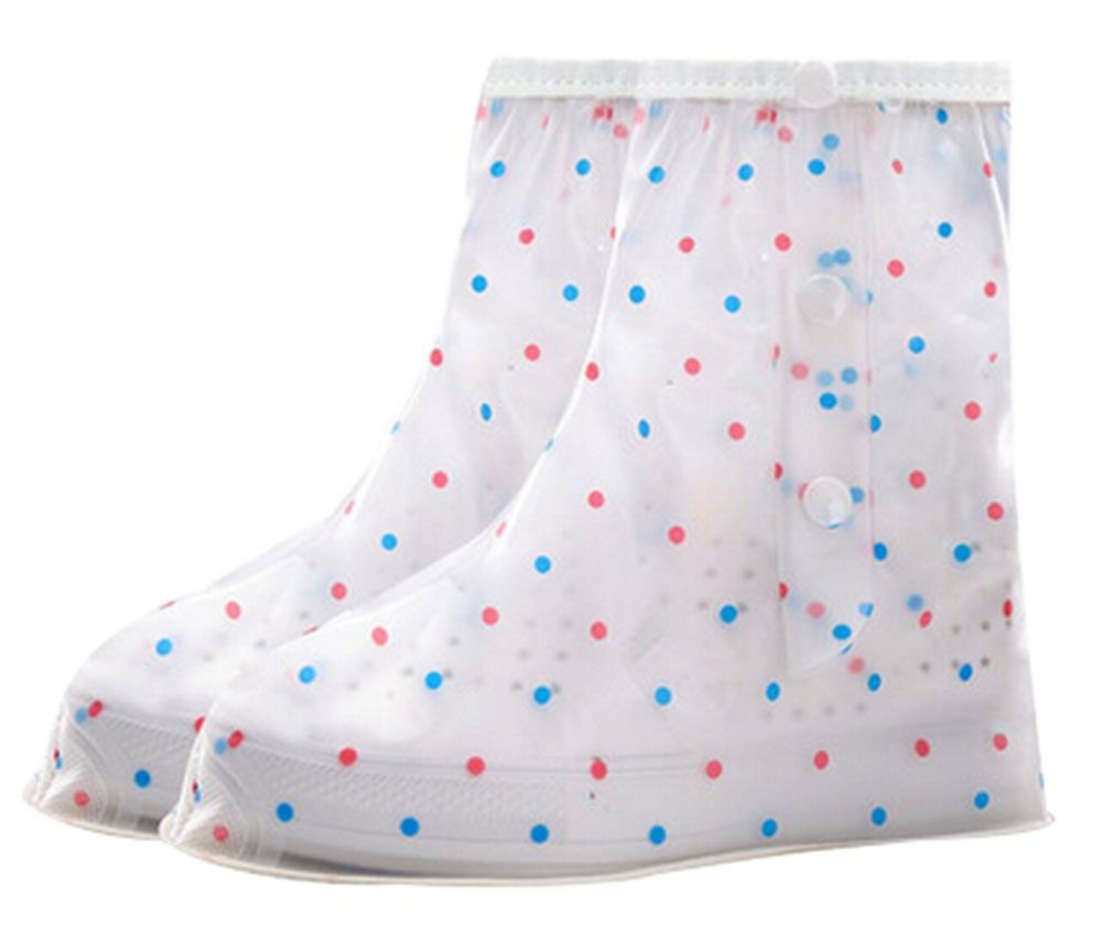 Practical Waterproof Shoe Covers Rain Boots Set Non-slip Shoe Care, White