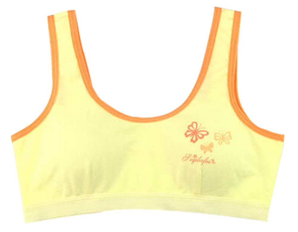Training Bras Girl Cotton Underwear Movement Vest Yellow