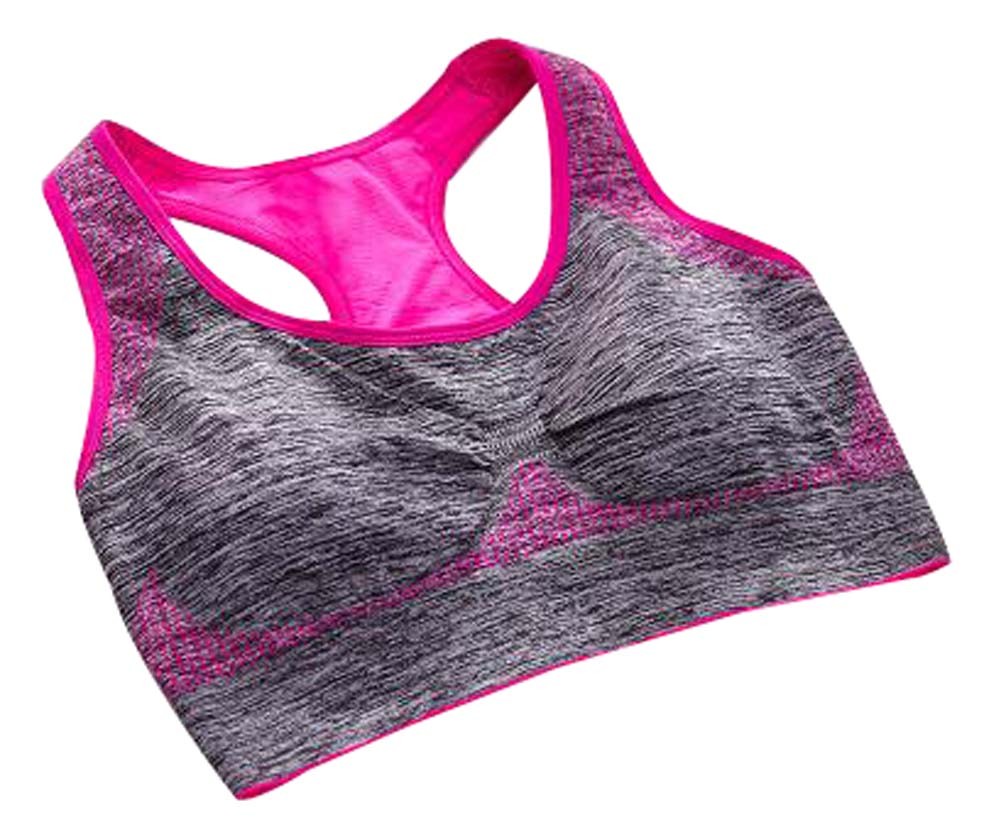 Vest With A Chest Pad Yoga Underwear No Rims Sports Bra Rose Red