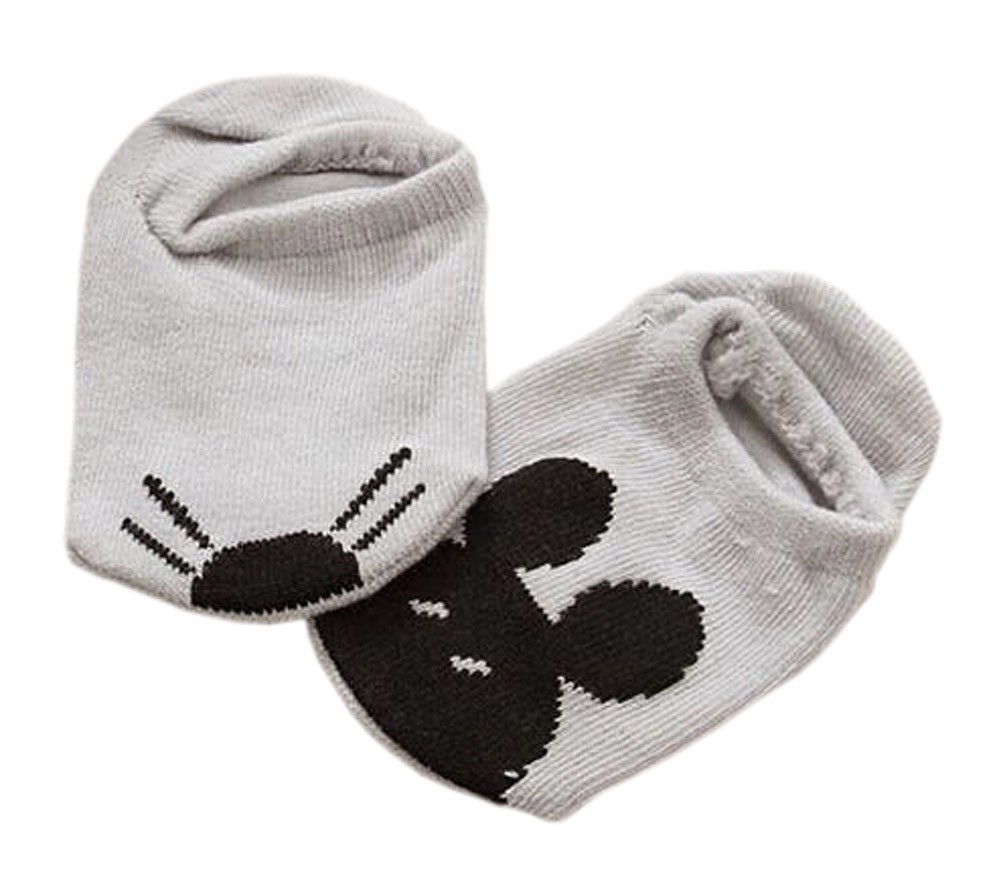 [Mouse] 3-Pack Korean Baby Anti-Slip Ankle Socks Fashion Cotton Short Socks