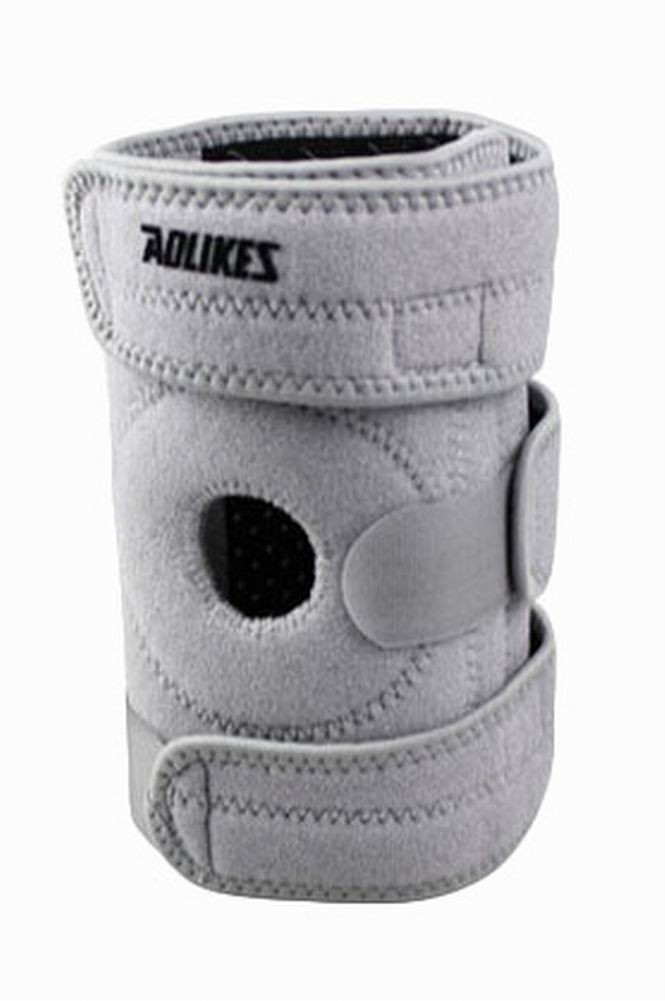 Sports Kneepads Knee Braces Knee Support with Spring, Free Size, Gray