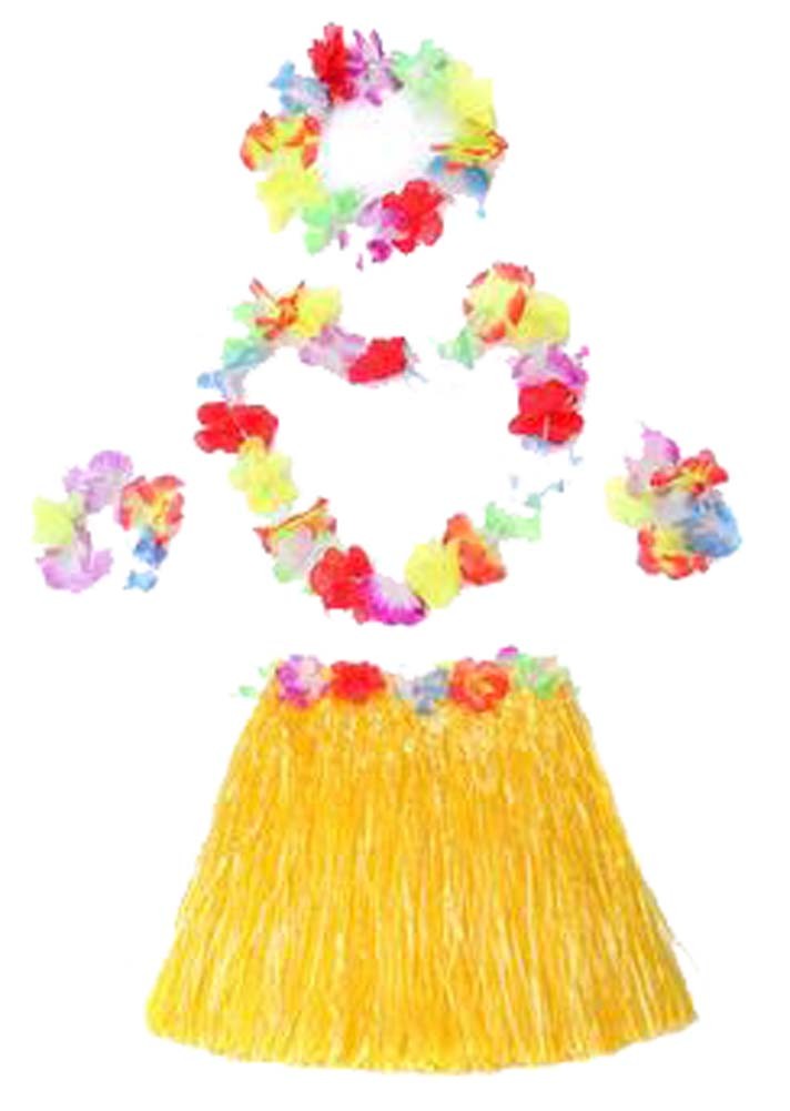 Children's Costumes Dance Skirt Hawaiian Grass Skirt Dance Clothing Yellow