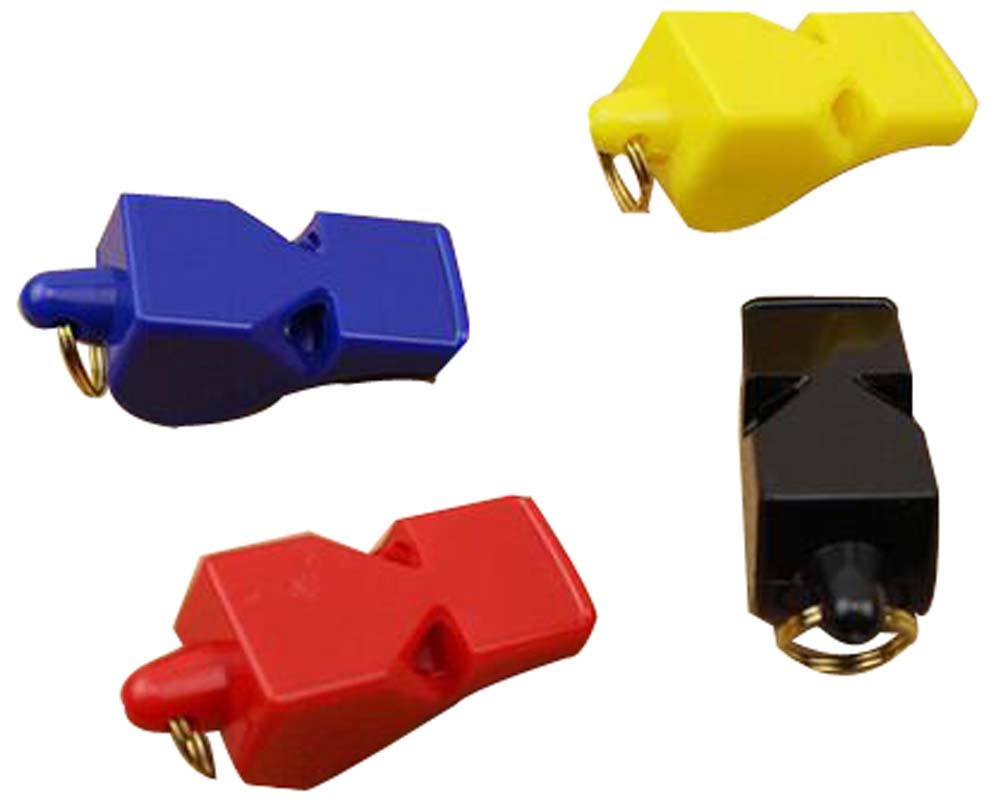 Set Of 4 Plastic Whistle Sports Whistle Referee Whistle Random Color